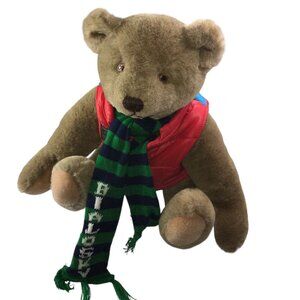 Vintage GUND Bialosky Teddy Bear 1982 Vest, Scarf, and Backpack Save the Bears